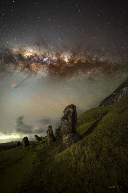 Milky Way over Easter Island